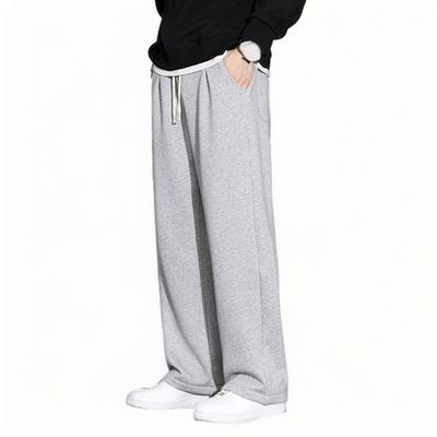 Wide Leg Sweatpants for Men Y2k Harajuku Streetwear Casual Pockets Jogger Pants Baggy Workout Athletic Pants 2024