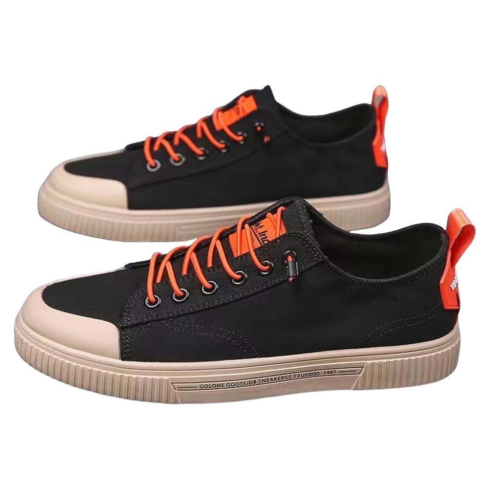 IWIHMIV Mens Walking Shoes Mens Casual Shoes Mens Slip On Shoes Mens Casual Dress Sneakers Comfortable Mens Walking Sneakers (Z1-Orange, 8.5)