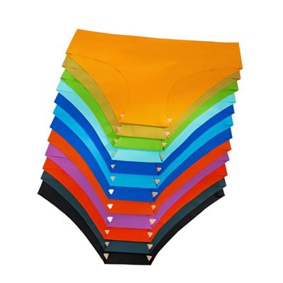 12-Pack Women's Seamless Low-Rise Triangle Panties Medium-Stretch Knit, Solid Colors, Everyday Comfort and Elegance (US, Numeric, 4, Regular, Regular, Multicolor6)