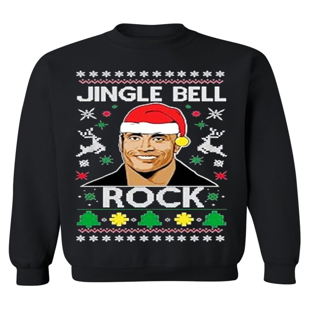 ALLNTRENDS Ugly Christmas Sweater Jingle Bell Rock (S, Black)