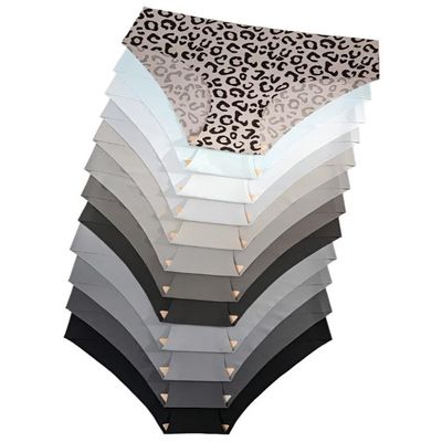 12-Pack Women's Seamless Low-Rise Triangle Panties Medium-Stretch Knit, Solid Colors, Everyday Comfort and Elegance (US, Numeric, 8, Regular, Regular, Multicolor8)