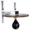 Balazs i-Box Speed Bag Platform  Professional Adjustable Wall Mount w/Quiet Pro Level III Swivel | 24 Heavy-Duty Steel & Hardwood Drum | Made in USA | Boxing & Home Gym Training (White) view 2