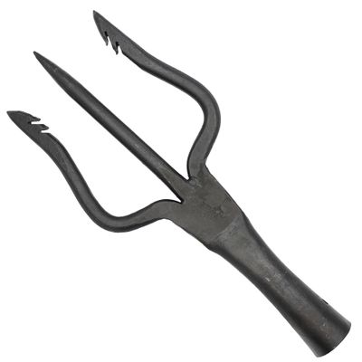 Armory Replicas King of The Sea Medieval Functional High Carbon Steel Solid Predrilled Trident Spear Head | Handle-Ready Design for Easy Customization