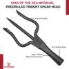Armory Replicas King of The Sea Medieval Functional High Carbon Steel Solid Predrilled Trident Spear Head | Handle-Ready Design for Easy Customization view 3