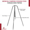Armory Replicas 56.5-Inch Forged Iron Tripod with Adjustable Pot Hook for Medieval Camping & Outdoor Cooking view 3