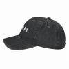 Yomconect Japan Text with Map Japan Flag Adjustable Stylish Unique Unisex Washed Cowboy Baseball Adult Hat Black view 3