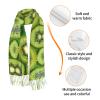 WZYCWB kiwi fruit Cashmere shawl scarf, women's long tassel scarf, autumn and winter new year fashion printed tassel shawl view 3
