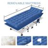 GETOVIN 2 Pack Camping Cot with Mattress Comfortable Cots for Sleeping Sleeping Cot Folding Cot Double Layer Oxford Heavy Duty Camping Bed with Carry Bag for Home Office Nap Outdoor Travel view 3