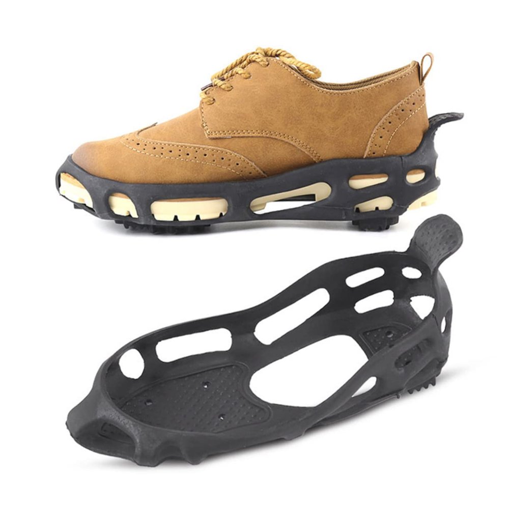 VALICLUD Snowfield Crampons Anti-Slip Ice Cleats with Durable Spikes Easy to Install Fits Footwear for Hiking Climbing and Winter Activities