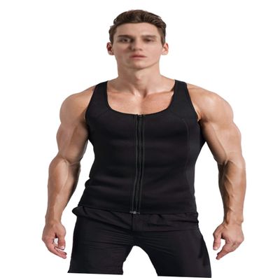 WESIEVYA Men's Vest Men's Sports Shirt Workout Vest Waist Compression Muscle Shirt for Fitness