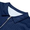 Muscularfit Men's Polo Shirts Long Sleeve Zipper Golf Shirt Lightweight Solid Collared Tshirt Causal Pullover Tops Henley Tee Polo Slim fit t Shirts for Men Men Thermal Shirt Navy L view 3