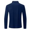 Muscularfit Men's Polo Shirts Long Sleeve Zipper Golf Shirt Lightweight Solid Collared Tshirt Causal Pullover Tops Henley Tee Polo Slim fit t Shirts for Men Men Thermal Shirt Navy L view 4