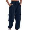 Cargo Joggers for Women Baggy High Waisted Sweatpants with Pockets Trendy Comfy Loose Sweat Pants Jogging Pants Teen Girls Y2k Golf Hiking Pants Cargo Sweats Lounge Pants Comfy Lounge Pants Women view 2