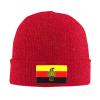 Gothic Sunrise Flag Beanies Hats Men Women Knit Beanie Hat Winter Warm Skull Cap Acrylic Beanie Red view 2