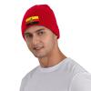 Gothic Sunrise Flag Beanies Hats Men Women Knit Beanie Hat Winter Warm Skull Cap Acrylic Beanie Red view 3