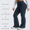 Aoxjox Flare Leggings for Women Metamorph Mid-Rise Hidden Scrunch Butt Lifting Wide Leg Yoga Pants 32" (Blueberry, X-Large) view 4