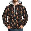 Pynnlts Capybara Christmas Lights Men's Hoodies Capybara Merry Christmas Pullover Sweatshirt Capybara Lover Black X Large view 1