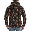Pynnlts Capybara Christmas Lights Men's Hoodies Capybara Merry Christmas Pullover Sweatshirt Capybara Lover Black X Large view 3