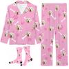 D-Story Personalized Pet Face Pajamas for Women Men Custom Pjs with 1-8 Faces Pajama Gifts for Family, Dog Moms, Cat Moms Son Daughter XS-5XL Pjs view 2