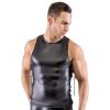 Men Faux Leather Vest Shorts Leggings Set Undershirt Tank Top Sleeveless Shirts Tight Pants for Rave Dance view 1