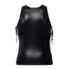 Men Faux Leather Vest Shorts Leggings Set Undershirt Tank Top Sleeveless Shirts Tight Pants for Rave Dance view 3