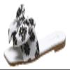 Gikleihwy Womens Slip On Slide Slippers Casual Bow-Knot Square Toe Open Toe Summer Flats Sandals Beautiful Comfort Four Season Dress Shoe Indoor House(White,7.5 US) view 1