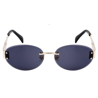 helena 2025 Fashion Rimless Oval Sunglasses Women Luxury Vintage Metal Small Frame Sun Glasses For Lady round Eyewear (C1)
