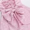 owsber Summers Dress with Bow Women's Solid Color Bustier Mini Homecoming Party Dress (Pink,Medium) view 4