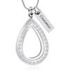 AIWENXI Teardrop Ashes Necklaces for Men Women Glass Urns Necklaces for Ashes Stainless Steel Ashes Holder Memorial Small Urns Keepsakes Pendant Jewelry view 1