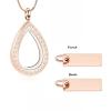 AIWENXI Teardrop Ashes Necklaces for Men Women Glass Urns Necklaces for Ashes Stainless Steel Ashes Holder Memorial Small Urns Keepsakes Pendant Jewelry view 2