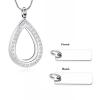 AIWENXI Teardrop Ashes Necklaces for Men Women Glass Urns Necklaces for Ashes Stainless Steel Ashes Holder Memorial Small Urns Keepsakes Pendant Jewelry view 4