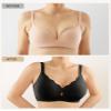 LUCKMEEY Bras for Women No Underwire Wave Push Up Wireless Bra Seamless Bras Full Coverage Bralettes Lift Everyday Bra Truffle Black XX-Large view 2