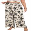 Lastshe Women's Plus Size Business Casual Pants High Waisted Fashion Lounge Dress Pants Straight Wide Leg Long Trousers with Pockets,Apricot Rose,2X view 2