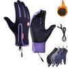 USB Outdoor Heated Gloves Windproof Waterproof Plus Velvet for Men and Women (Purple, XL, Heated Gloves+USB) view 1