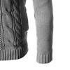 Men's Long Sleeve Stand Collar Cardigan Sweaters Slim Fit Thermal Button Knitted Sweater Casual Cardigans Outerwear (Light Grey,4X-Large) view 4