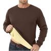 Uillui Men's Full Sherpa Lined Crewneck Sweatshirts Fleece Pullover Winter Thermal Long Sleeve Shirts Warm Work Sweatshirts Casual Workout Daily Sweaters view 1