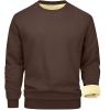 Uillui Men's Full Sherpa Lined Crewneck Sweatshirts Fleece Pullover Winter Thermal Long Sleeve Shirts Warm Work Sweatshirts Casual Workout Daily Sweaters view 2