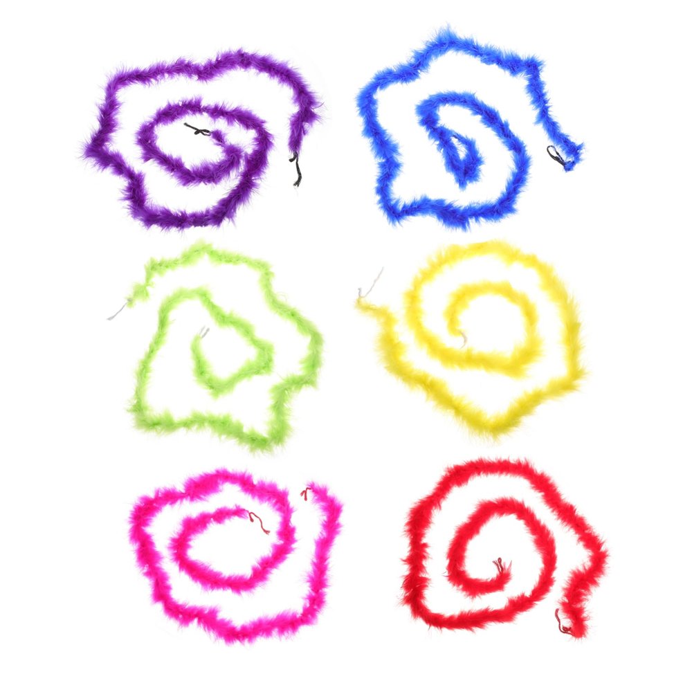 GLSTOY 40g Rave Boas for Party Lisa Style 9pcs Mixed Color Craft Trim Handmade Fringe for Clothing Accessories
