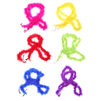 JEWEDECO 40g Bulk Trim Set of 9pcs Turkey Hair Boas Diy Craft Supplies Ideal for Parties Events