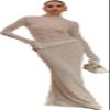 RanRui Women's lace Skirt Set Maxi Dress Sexy lace See-Through mesh Long-Sleeved Base Holiday Blouse Long Skirt Set HY145 (White,Large) view 1