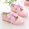 Girls Ballet Shoes Flower Mary Jane Flat with Bow Dress Shoes Part Wedding Communio Shoes for Kids Toddler (Pink, 11.5 Little Child) view 4