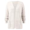 Amazon Warehouse Deals Today Thin Sweaters For Women Women Casual Long Sleeve Knitted Open Front Fashion Loose Elegant Warm Oversized New Knitted (White, Xxl) Womens Open Front Chunky Cardigan Sweate view 4