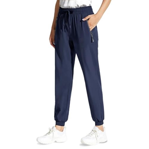VIED Comfy Fit Pants for Women, Women's Ultra Stretch Breathable Casual Pants (Blue-A,M)