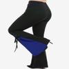 ROSE GAL Womens Plus Size Gothic Lace Up Two Tone Godet Hem Pull On Flare Pants(Blue_1/2X) view 4