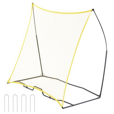 VEVOR Soccer Rebounder, Portable Soccer Trainer, 7x7FT Iron & Polyester Soccer Practice Equipment, Sports Football Rebounder Wall with Portable Bag, Perfect for Team Solo Training, Passing, Volley