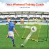 VEVOR Soccer Rebounder, Portable Soccer Trainer, 7x7FT Iron & Polyester Soccer Practice Equipment, Sports Football Rebounder Wall with Portable Bag, Perfect for Team Solo Training, Passing, Volley view 3