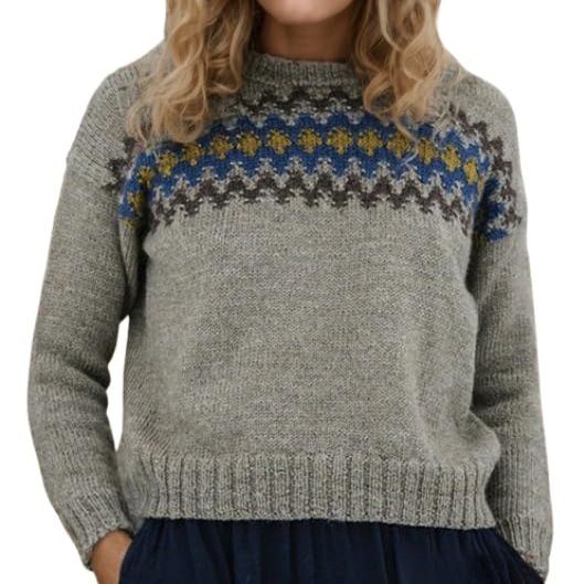 Women's Retro Casual Fair Isle Knit Pullover Sweaters Fall Vintage Crew Neck Sweater Long Sleeve Argyle Pullover Tops