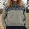 Women's Retro Casual Fair Isle Knit Pullover Sweaters Fall Vintage Crew Neck Sweater Long Sleeve Argyle Pullover Tops view 2