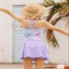Girls Mermaid Swimsuit Tankini Bathing Suits Adjustable Strap Criss-Cross Swim Skirt Two Piece Swimwear 3-4T view 3