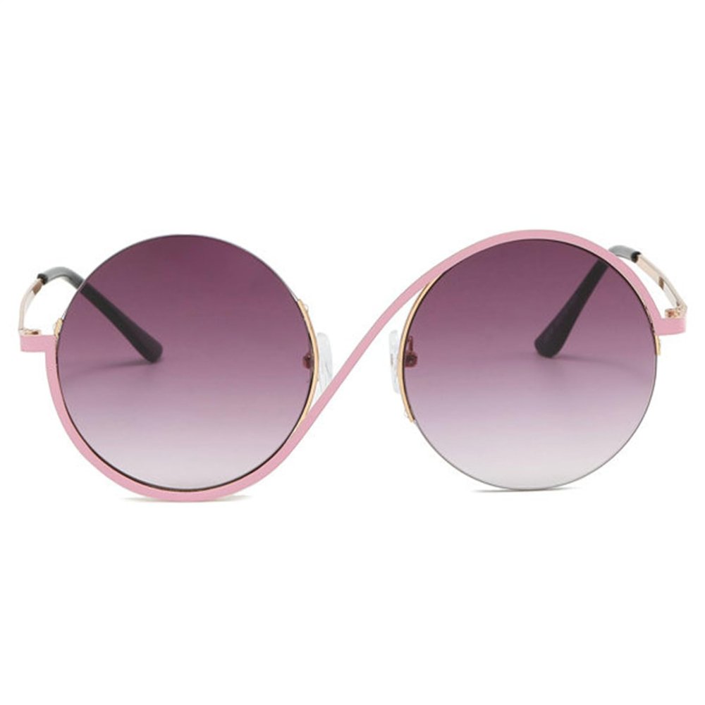 helena Retro Metal frame Round Sunglasses For Women Men Fashion Vintage Irregular punk Sun Glasses Trending UV400 Eyeglasses (C2)